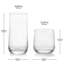 Libbey Ascent 16-Piece Tumbler and Rocks Glass Set