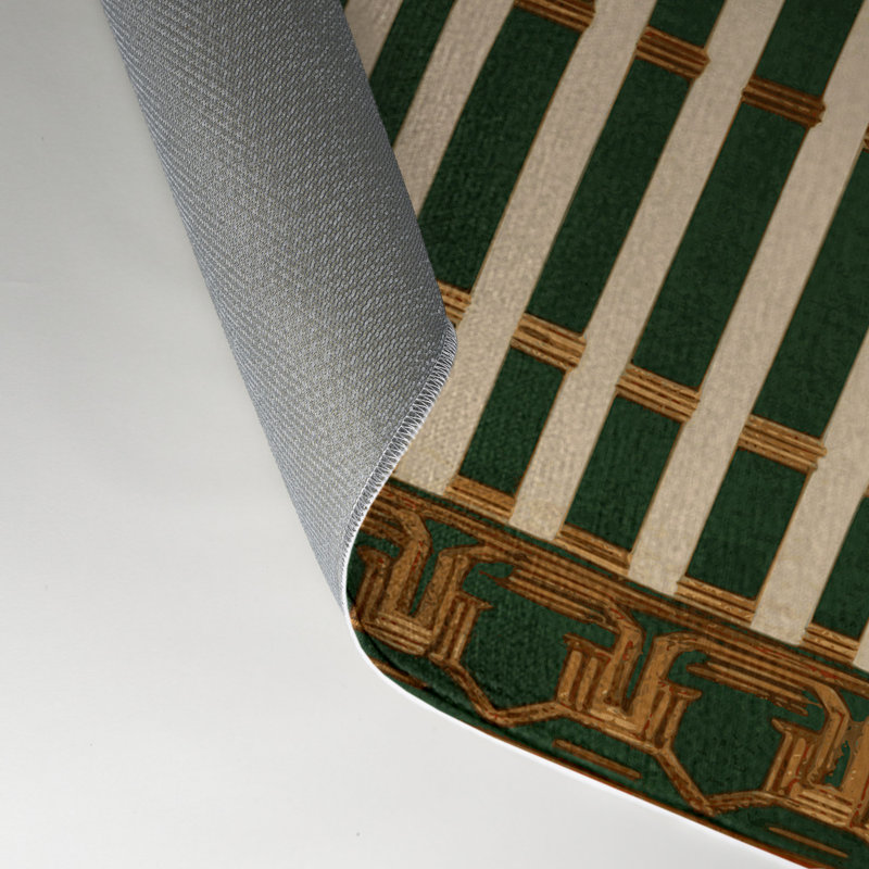 Tapis vert intérieur et extérieur ArtDeco, Rectangle 5 pi x 7 pi