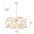 6 - Light Steel Dimmable Lantern Drum Chandelier - Antique Ivory-273921467