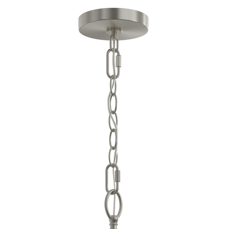 Lustre à trois lumières Jheni, Nickel brossé, 12