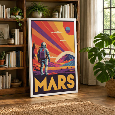 Postcard from Mars Retro - Wrapped Canvas