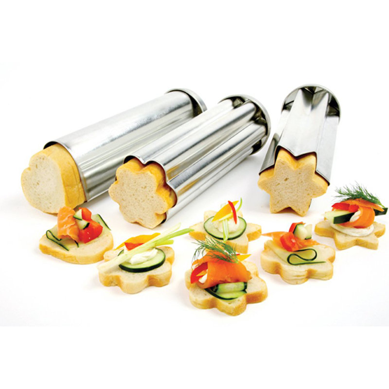 Norpro Tin Canape Bread Molds 3-Piece Set