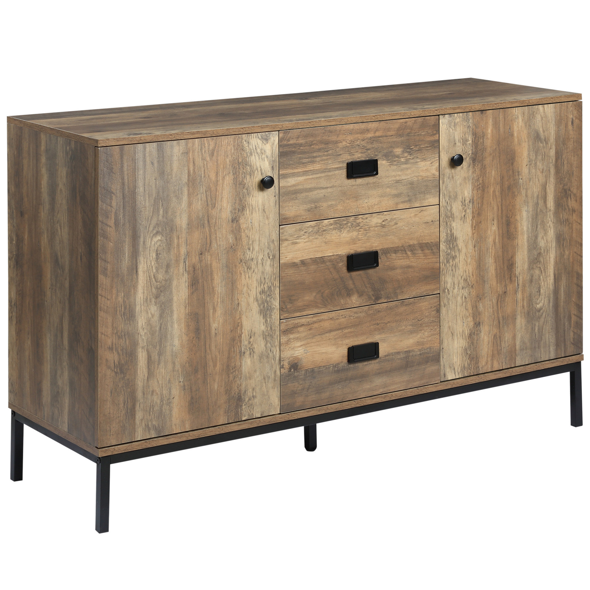 Loon Peak® Industrial Sideboard, Storage Cabinet, Accent Cupboard With ...