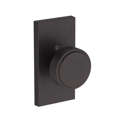 Vashon Full Dummy Knob with Contemporary 5in Rose in Matte Black