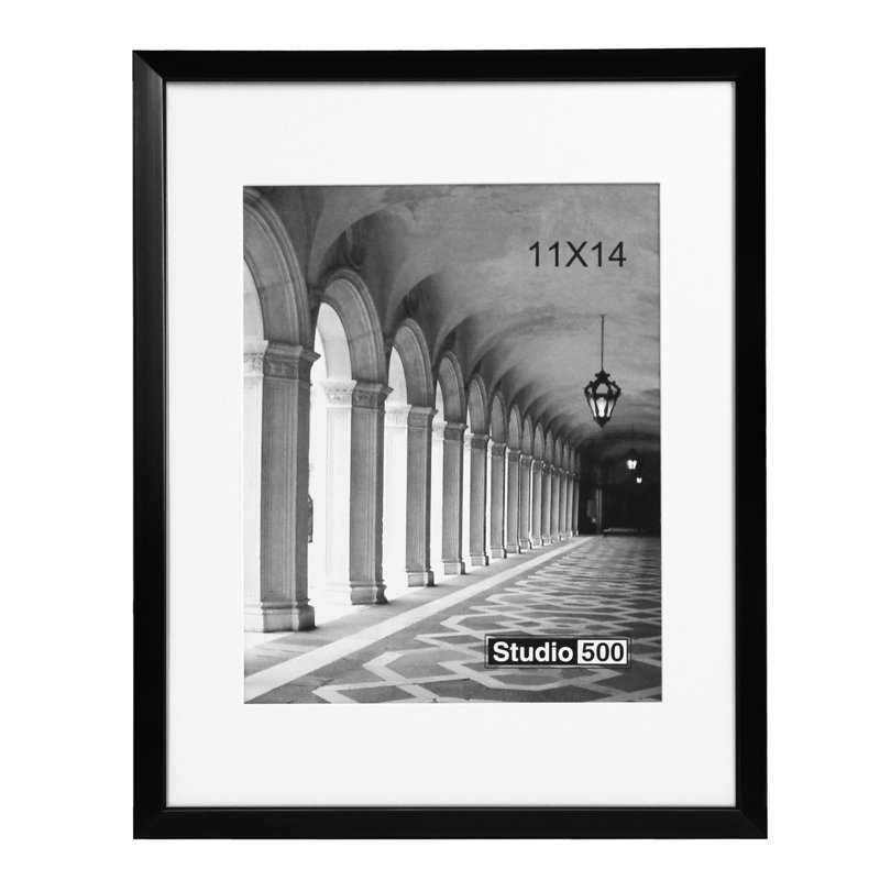 Cadre photo biseauté, Noir mat