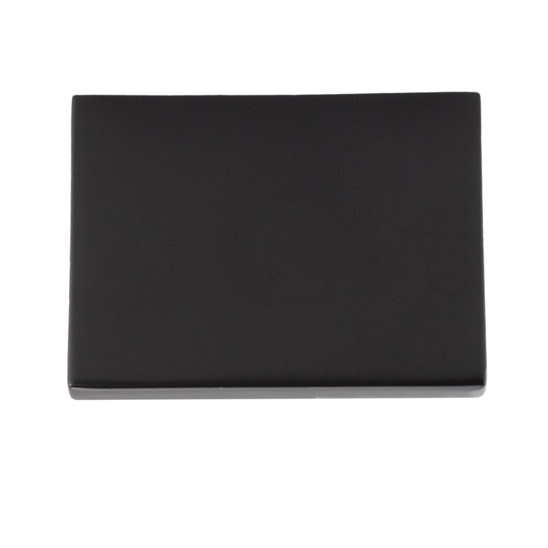 Ethan 1-1/2" Center to Center Matte Black Edge Drawer Pull, Matte Black, 1 1/2"