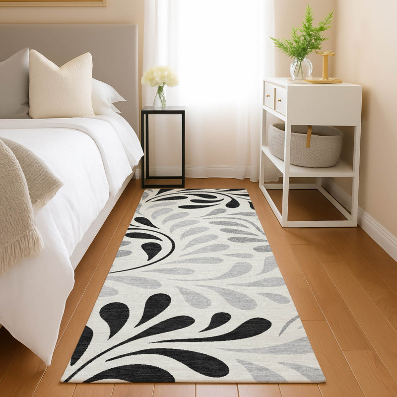 Machine Washable Indoor/Outdoor Chantille ACN2411 Botanical Rug, Runner 2'3" x 7'6"