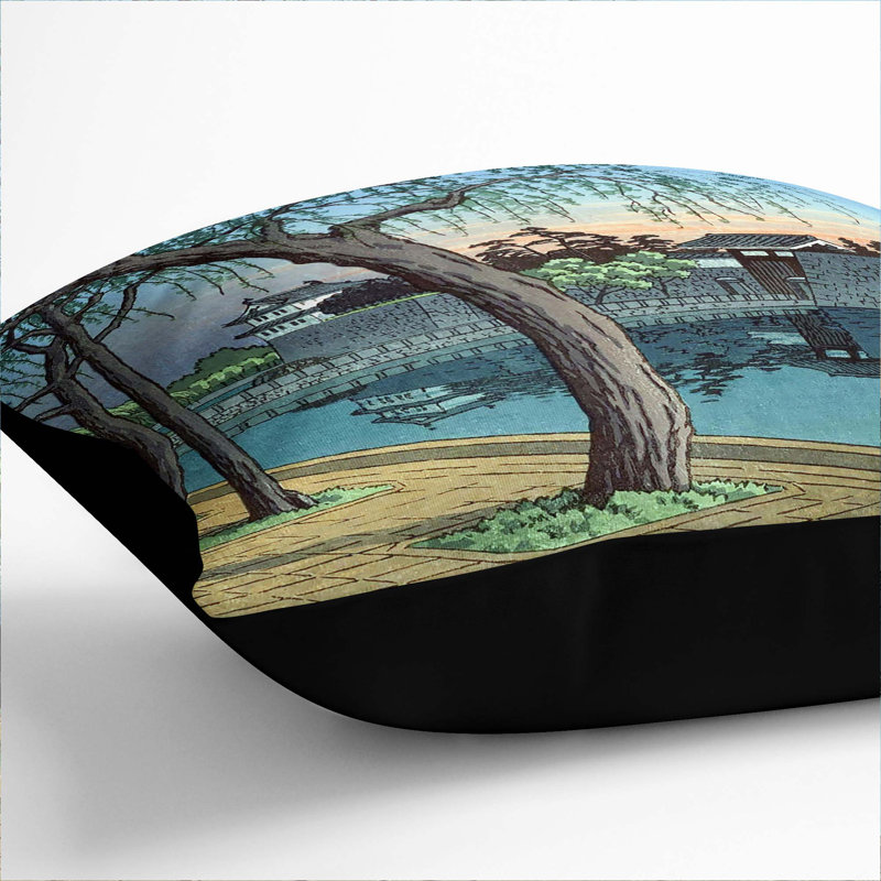 Square Throw Cushion, 40cm H x 40cm W x 15cm D, Black