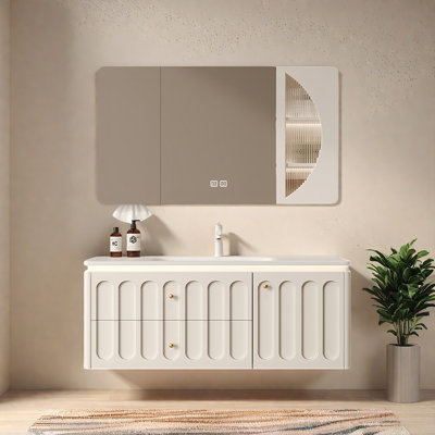 Light luxury cream-style bathroom cabinet