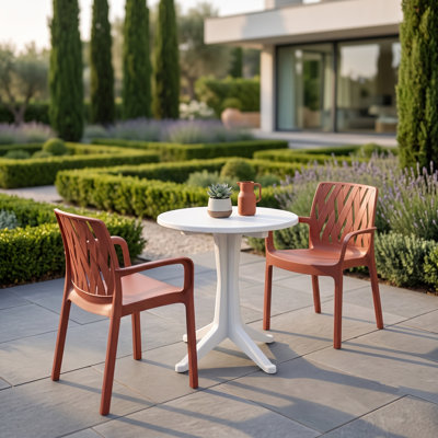 Round Plastic Patio Dining Set