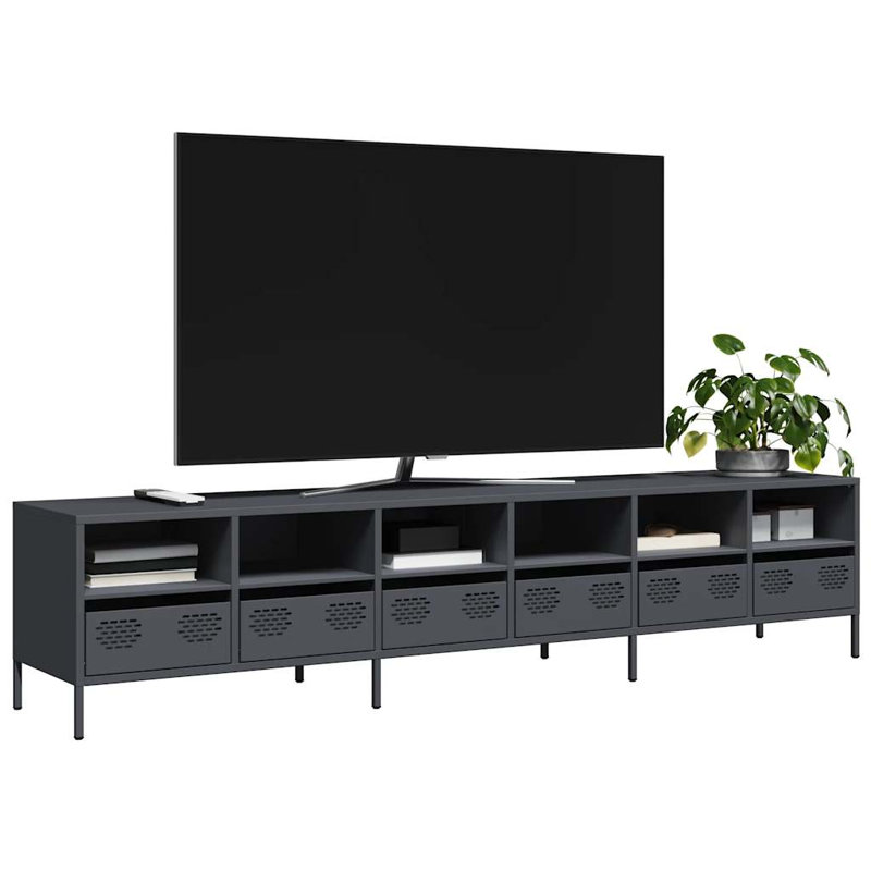 Athanasius Unfinished TV Stand for TVs up to 24", 202cm, Anthracite