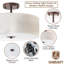 Plafonnier semi-encastré, plafonnier encastré cylindrique 16 pouces, luminaires modernes avec finition bronze huilé, plafonnier semi-encastré pour chambre à coucher, salon