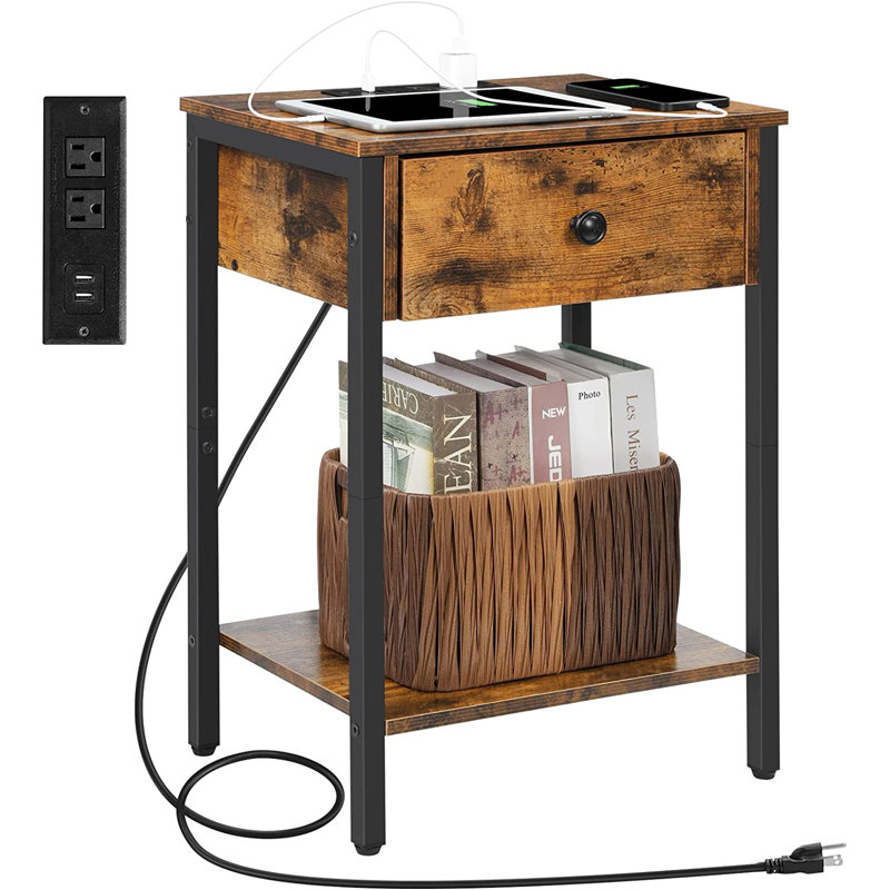 Wilie 15.75'' W Metal Nightstand