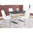 Contemporary 60" Rectangular Table, Grey Laminate Finish, Metal Frame, For Dining And Kitchen, Seats 4 Modern Table 60", Laminate, Leg Fastening Part, Kitchen Room,