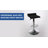 Murphy Vinyl Adjustable Height Barstool with Solid Wave Seat and Chrome Base-833214622