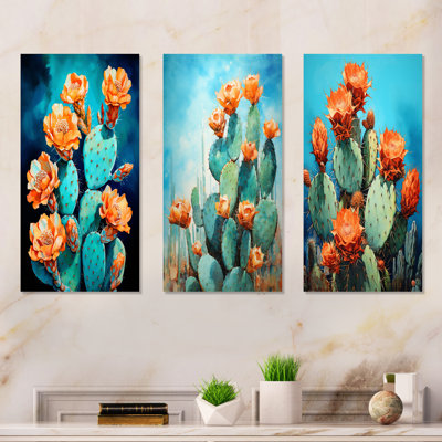 Bleu cactus et bronze brossé