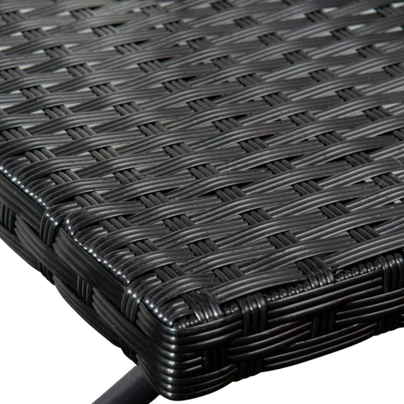 Capri 40cm Square Folding Table, Black