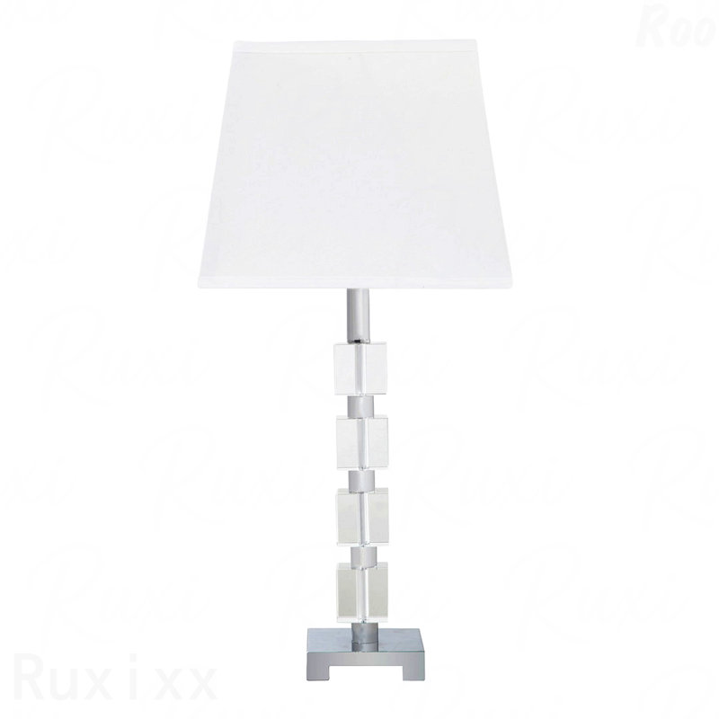 Lampe de table - Accent de cristal, design cube de glace