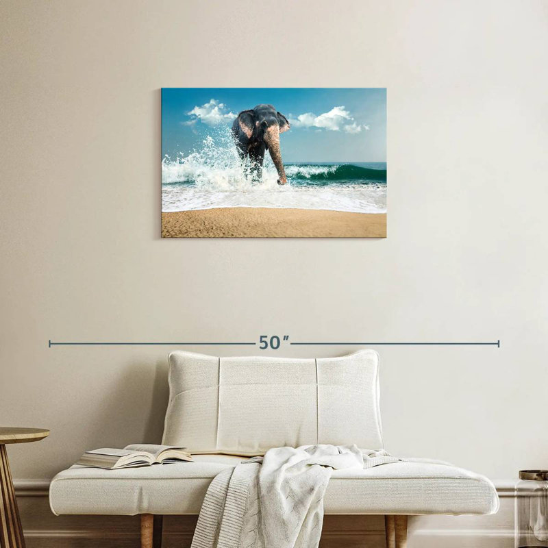 Brampt Seashore Elephant, 20" H x 30" W