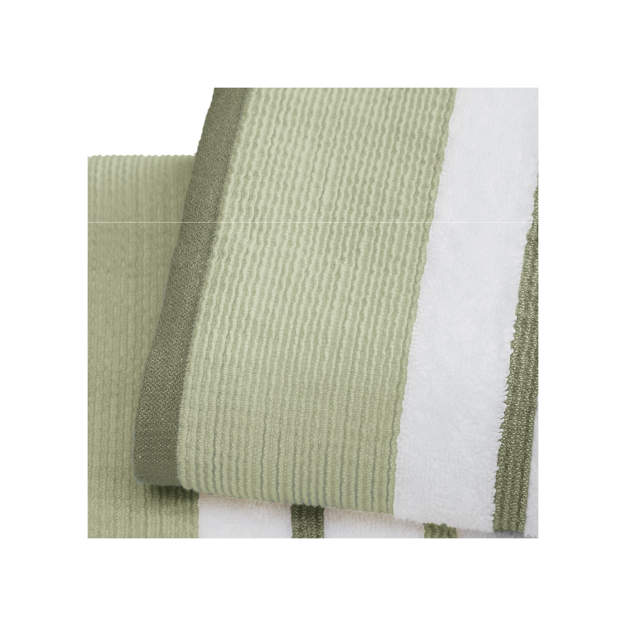 Deanthony Luxury Cotton Decorative, Desert Sage Green/Moss Green, Bath Sheets - 2 Pack