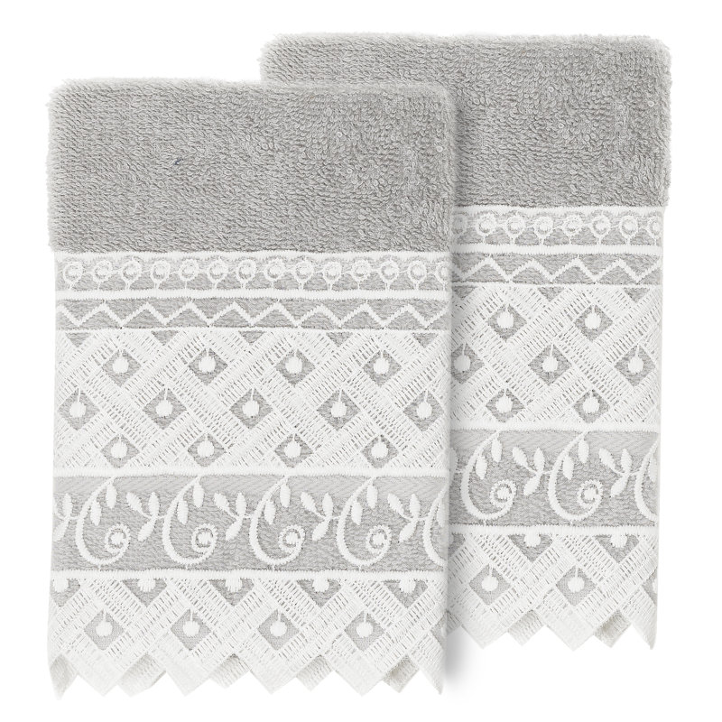 Aiden Turkish Cotton Washcloth, Light Gray