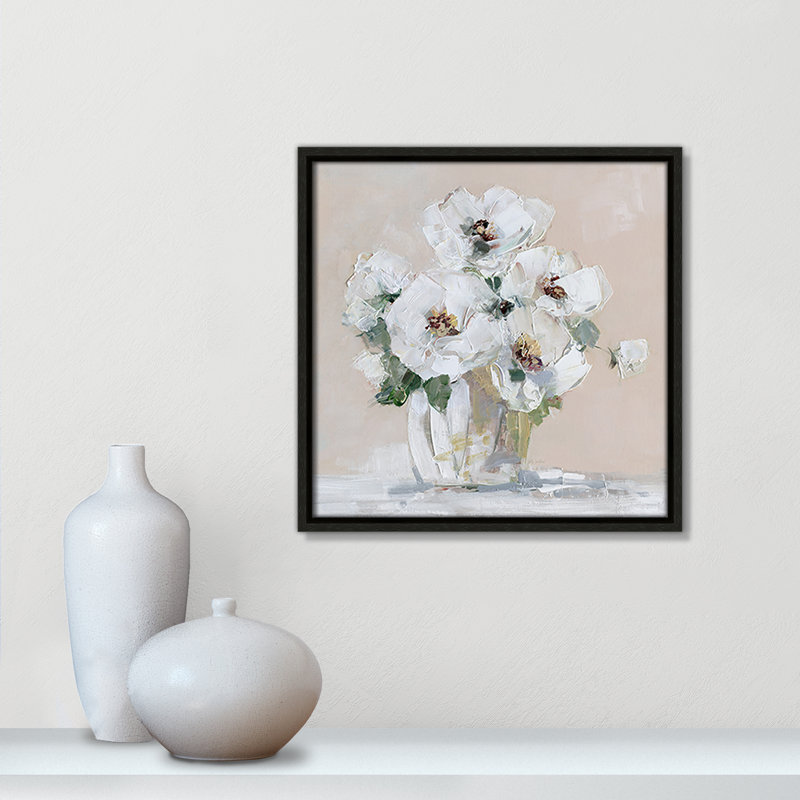 Soft White II par Sally Swatland, Espresso, H 13,5 po x l 13,5 po x P 2 po
