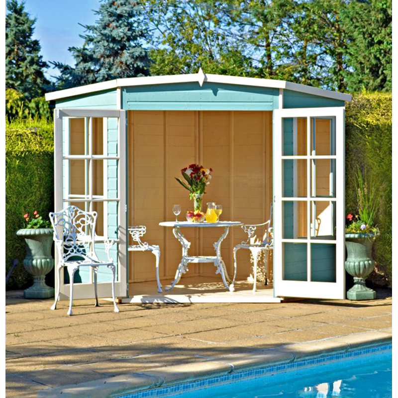 Hampton 7 ft x 7 ft Corner Summerhouse, No
