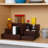 Freestanding Bamboo Spice Rack with Adjustable Racks