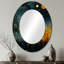 Miroir mural jaune avec motif de murmures astral jaune-432803514