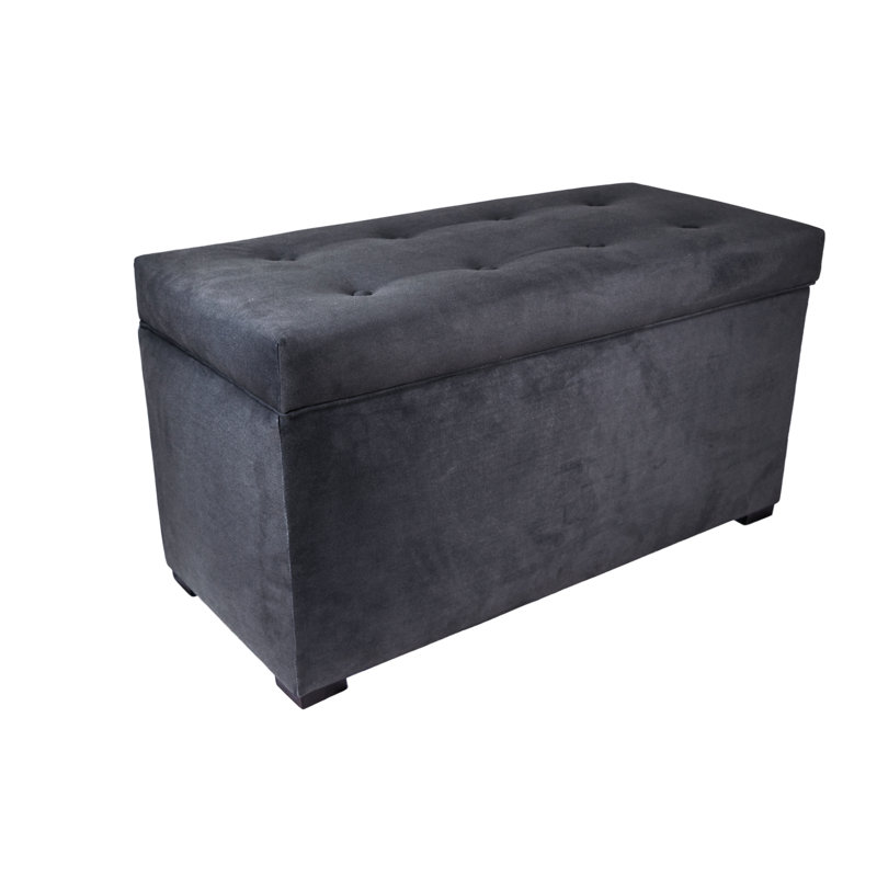 Niambi Polyester Upholstered Storage Bench, Indigo