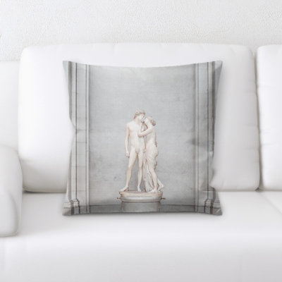 Housse et insert de coussin carré Statue