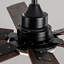 Ventilateur de plafond intérieur / extérieur intelligent de 60 po avec lumière, 6 pales noir / noyer à double finition, télécommande, DEL à intensité variable, moteur à courant continu silencieux à 6 vitesses, réversible