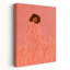 «Coral Woman Dreaming Abstract Dreamy Minimalist Portrait», reproduction d'art mural-133616434