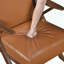 Fauteuil d'appoint en bois d'hévéa massif, similicuir et mousse enveloppée de dacron-1224820872-1224820873