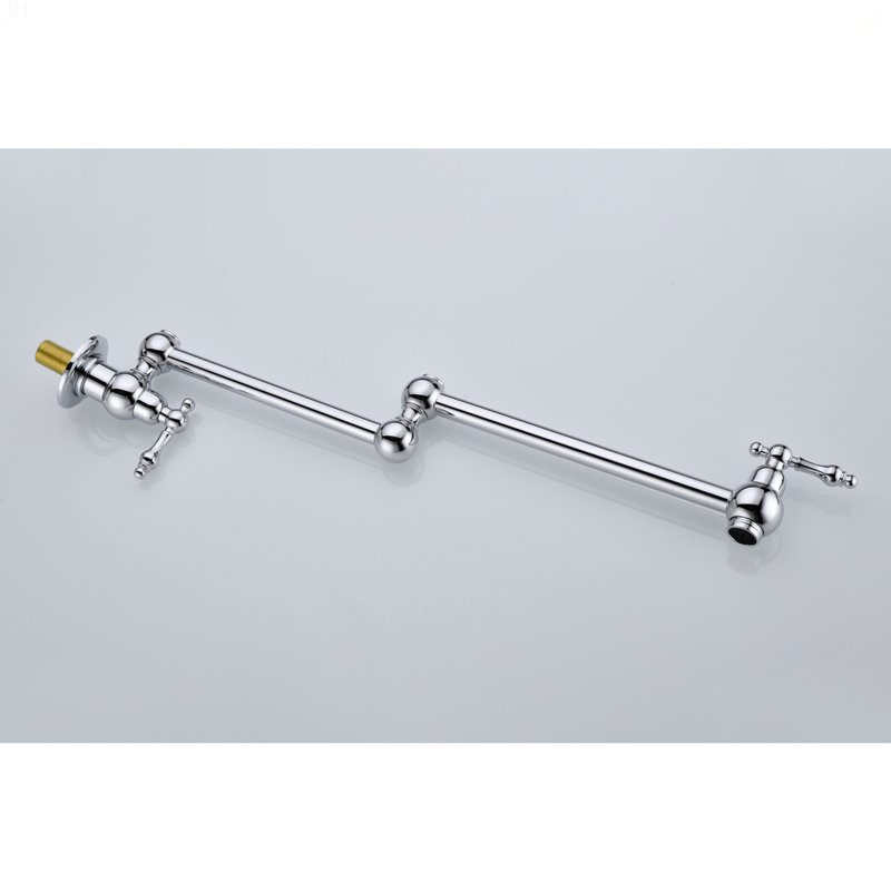 Wall Mount Folding Kitchen Pot Filler Faucet, Chrome
