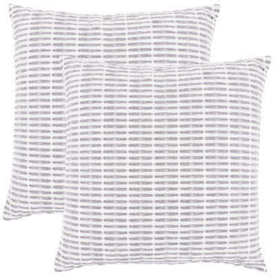 Pleated Please Square Cotton Pillow Cover