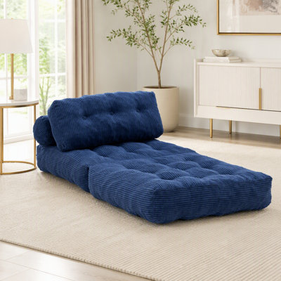 Folding Sofa Bed, Convertible Sleeper Chair with Pillow and Back Support, Portable Fold Out Chair Bed for Living Room and Bedroom