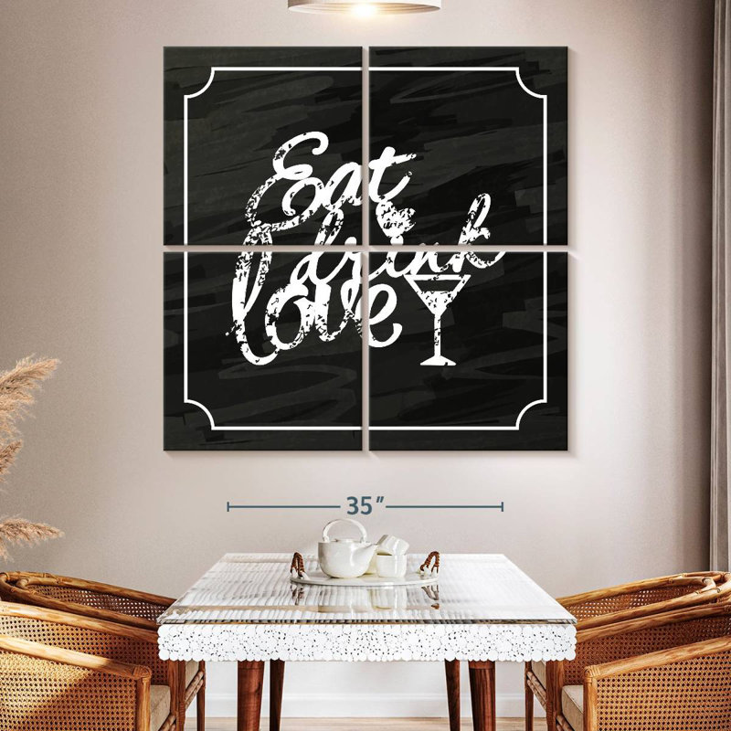 Tergel Eat Drink Love, 50" H x 50" W