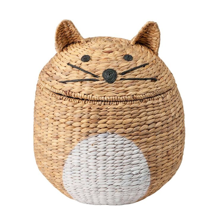 Cat Ears Decor Storage Basket Decorative Woven Storage - Temu