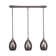 3 Light Stem Hung Linear Pendalier Shown With 5"