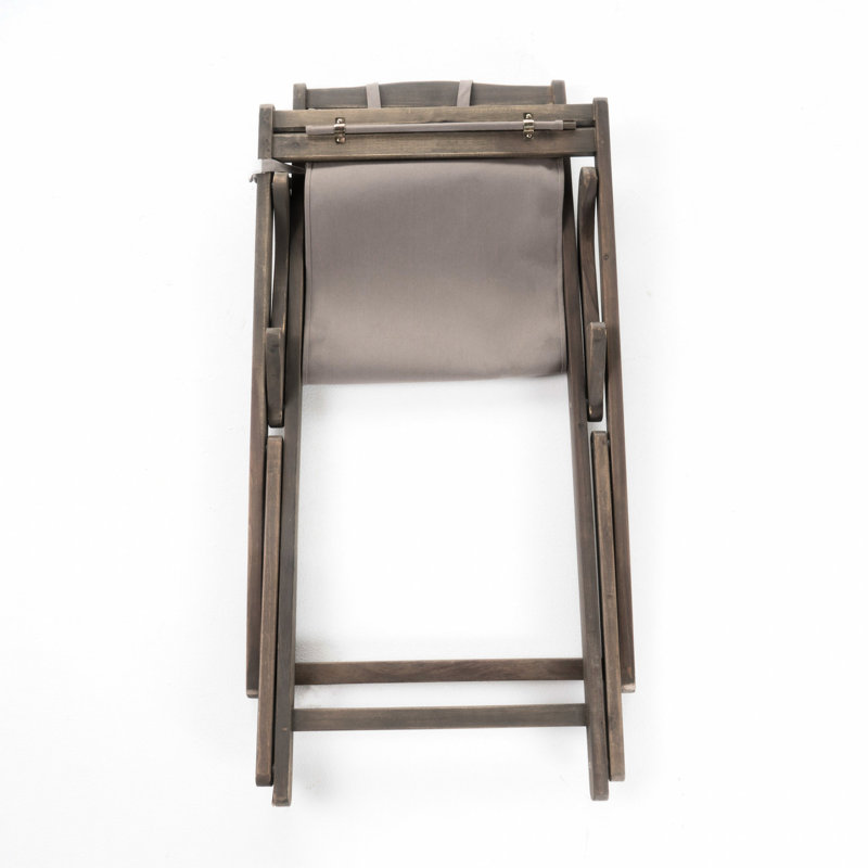 Beach Sling Chair - Grey (2 ) Ideal For Backyard Lounging. Canvas, Comfortable Pillow Included. Wood Made. 41.62 In. Width, 32.04 Height, 25.75 Depth. 21.68 Lb. Chair. Package: 57 Depth, 26.75 8.25