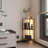 3 Tier Corner Shelf With LED Light,Bookcase For Small Spaces