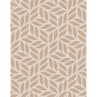 7m x 75cm Matte Geometric Leaf Pattern Wallpaper Roll