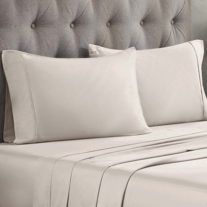 King Light Gray Cotton Hypoallergenic Pillowcase Set