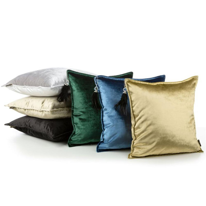 Microfiber Square Pillow Case, Gold