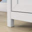 Crédence avec bureau, finition blanche