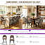 Tabouret de bar et de comptoir pivotant 26 po avec structure en bois massif-2047252184