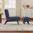  25.98'' Wide Modern Soft Upholstered Accent Chair With Adjustable Backrest And Ottoman-1566653445
