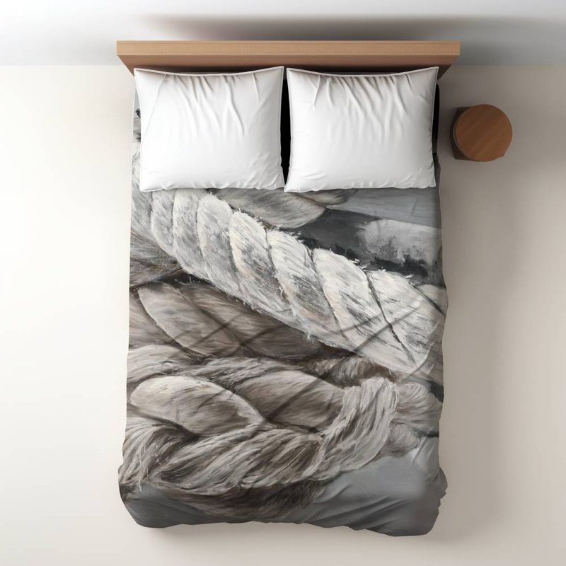 Polyester Sateen Duvet Cover, Gray