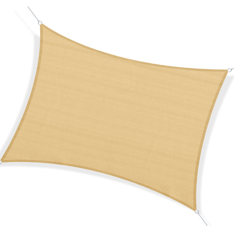 Abri de soleil à voile 13 'x 20', sable, fonction de verrouillage, pour piscine et terrasse avec voile de corde 20 ', résistance, patio